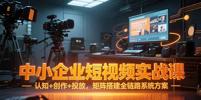 中小企业短视频实战课，认知+创作+投放，矩阵搭建全链路系统方案-爱找项目网