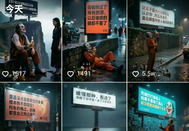 一条视频竟然15W赞！用AI制作小丑自嘲扎心文案视频，当下非常火爆的短视频流量神器-爱找项目网
