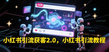 小红书引流获客2.0，小红书引流教程-爱找项目网