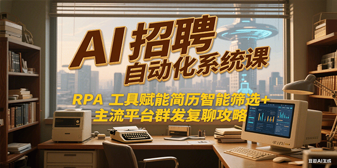 AI招聘自动化系统课，RPA工具赋能简历智能筛选+主流平台群发复聊全攻略-爱找项目网