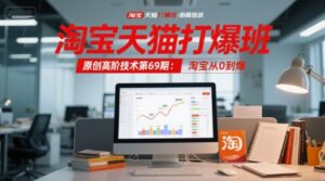 淘宝天猫打爆班原创高阶技术第69期：淘宝从0到爆-爱找项目网