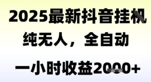 独家抖音无人撸礼物,全自动纯无人,长期稳定 一个小时收益2k+,小白当天拿结果【揭秘】-爱找项目网