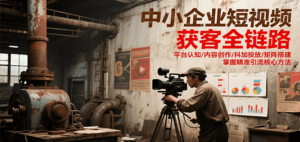 中小企业短视频获客全链路，平台认知/内容创作/抖加投放/矩阵搭建，精准引流核心方法-爱找项目网