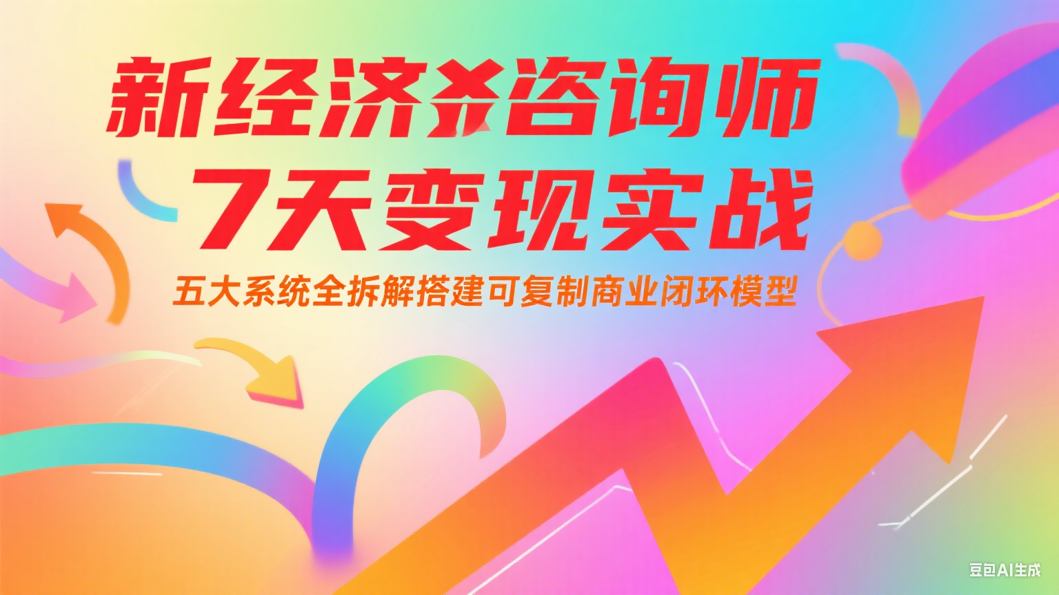 新经济咨询师 7 天变现实战：五大系统全拆解搭建可复制商业闭环模型-爱找项目网