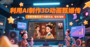 利用AI制作3D动画甄嬛传，流量爆了，手把手教你这个AI新玩法，轻松涨粉-爱找项目网