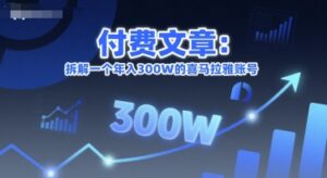付费文章：拆解一个年入300W的喜马拉雅账号-爱找项目网