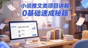 小说推文类项目讲解，0 基础速成秘籍-爱找项目网