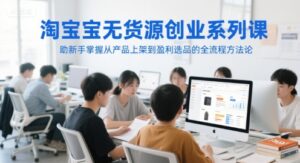 淘宝无货源创业系列课,助新手掌握从产品上架到盈利选品的全流程方法论-爱找项目网