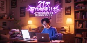 21天写作蜕变计划，从下笔困难到爆文创作，系统掌握变现方法论-爱找项目网