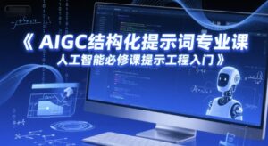 AIGC结构化提示词专业课，人工智能必修课提示工程入门-爱找项目网