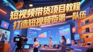短视频带货项目教程，打造短视频带货第一队伍-爱找项目网