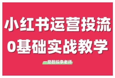 小红书运营投流，小红书广告投放从0到1的实战课，学完即可开始投放(更新)-爱找项目网