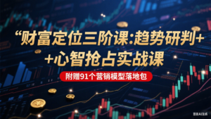 财富定位三阶：趋势研判 + 心智抢占实战课，附赠91个营销模型落地包-爱找项目网