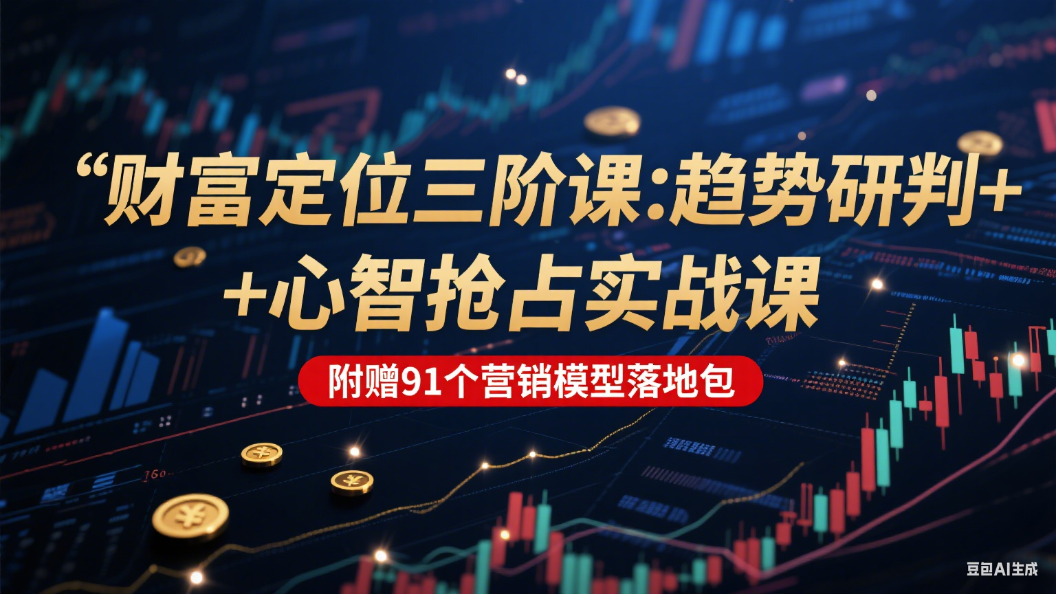 财富定位三阶：趋势研判 + 心智抢占实战课，附赠91个营销模型落地包-爱找项目网