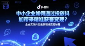 中小企业如何通过投放抖加带来精准获客变现？企业实体抖加投放精准变现秘籍-爱找项目网