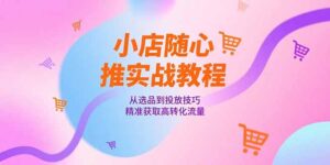 小店随心推实战教程，从选品到投放技巧，精准获取高转化流量-爱找项目网