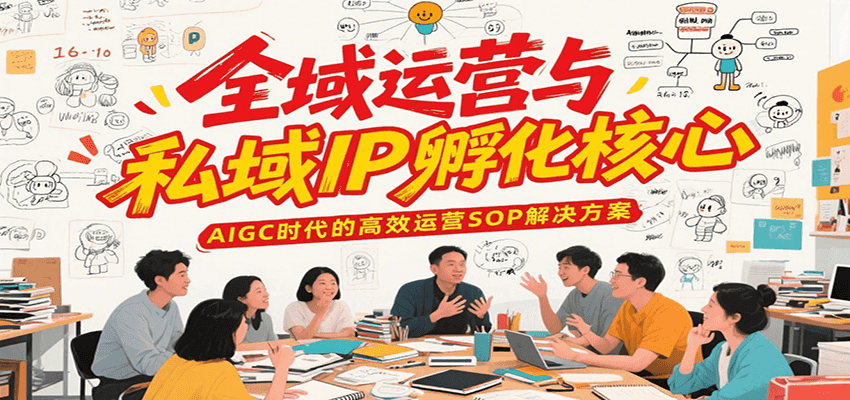 全域运营与私域IP孵化核心，AIGC时代的高效运营SOP解决方案-爱找项目网