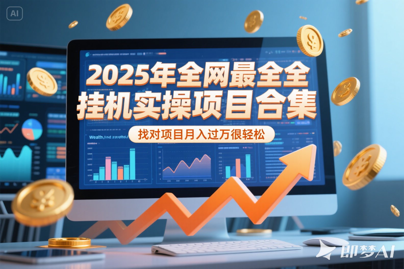 2025年挂机实操项目实操演练，挂机类型，AI直播类型，轻资产创业类型…-爱找项目网