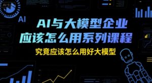 AI与大模型企业应该怎么用系列课程，究竟应该怎么用好大模型-爱找项目网