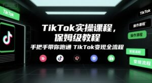 TikTok实操课程，保姆级教程，手把手带你跑通TikTok变现全流程-爱找项目网