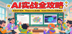 AI实战全攻略,包含GPT系列、Midjourney全流程、Stable Diffusion深度教学-爱找项目网
