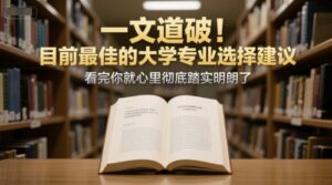 付费文章：一文道破！目前最佳的大学专业选择建议，看完你就心里彻底踏实明朗了-爱找项目网