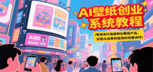 AI壁纸创业系统教程，零成本打造高转化壁纸产品，实现从创意到变现的完整闭环-爱找项目网