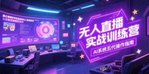 无人直播实操训练营，从设备搭建到话术，AI系统五代操作指南(7月更新-爱找项目网