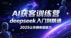 AI获客训练营，deepseek入门到精通，2025让你拥有超能力-爱找项目网