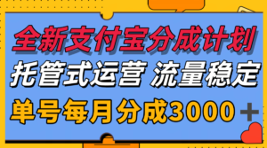 全新支付宝分成代运营，独家技术，收益稳定，单号月入3000＋-爱找项目网