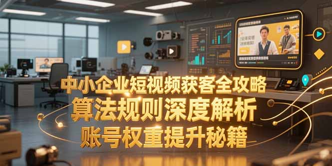 中小企业短视频获客全攻略，算法规则深度解析，账号权重提升秘籍-爱找项目网