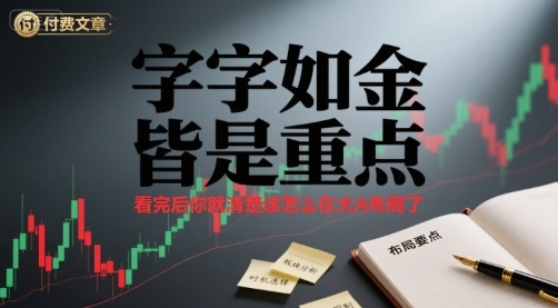 付费文章：字字如金 皆是重点， 看完后 你就清楚该怎么在大A布局了-爱找项目网