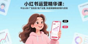 小红书运营精华课:平台认知/广告投放/账户设置,快速掌握精准获客与变现-爱找项目网