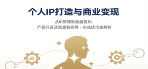 个人IP打造与商业变现，从IP原理到起盘盈利、产品开发及流量裂变等实战技巧全解析-爱找项目网