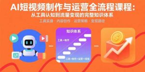AI短视频制作与运营全流程课程：从工具认知到流量变现的完整知识体系-爱找项目网