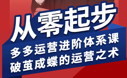 海神·拼多多运营进阶系统课(更新8月)-爱找项目网