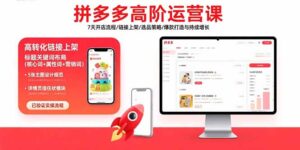 拼多多高阶运营课：7天开店流程/链接上架/选品策略/爆款打造与持续增长-爱找项目网