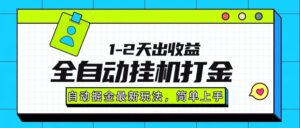 最新全自动打金玩法单日收益1000-2000-爱找项目网
