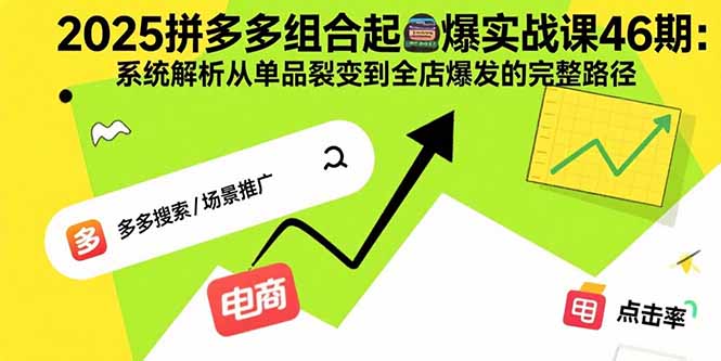 2025拼多多组合起爆实战课46期：系统解析从单品裂变到全店爆发的完整路径-爱找项目网