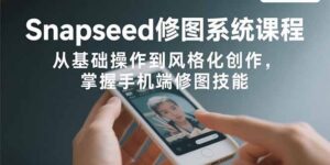 Snapseed修图系统课程：从基础操作到风格化创作，掌握手机端修图技能-爱找项目网