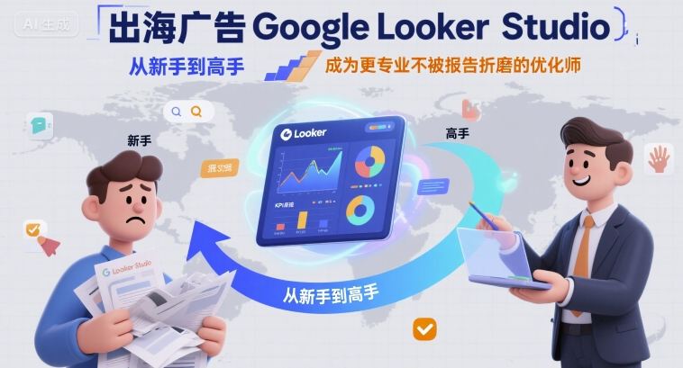 出海广告Google Looker Studio从新手到高手，成为更专业不被报告折磨的优化师-爱找项目网