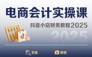 电商会计实操课-抖音小店财务教程2025-爱找项目网
