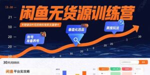 闲鱼无货源训练营：账号准备养号/垂直化选品/黑搜玩法，0基础30天盈利指南-爱找项目网