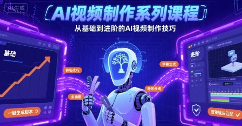AI视频制作系列课程，从基础到进阶的AI视频制作技巧全涵盖-爱找项目网
