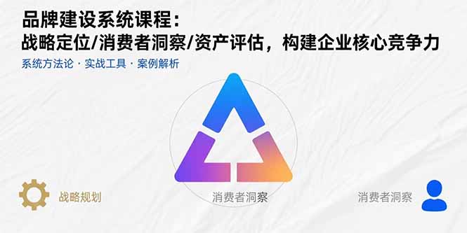品牌建设系统课程：战略定位/消费者洞察/资产评估，构建企业核心竞争力-爱找项目网