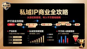 私域IP商业全攻略，从定位到变现，年入千万落地指南-爱找项目网