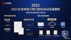 2025企业财税合规与股权布局的实战课程:财税合规与股权高效治理方案-爱找项目网