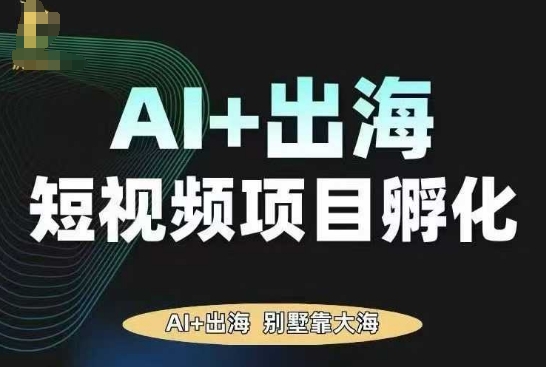 AI·TikTok AI+出海短视频项目孵化，陪你从0-1借助AI实现出海变现-爱找项目网
