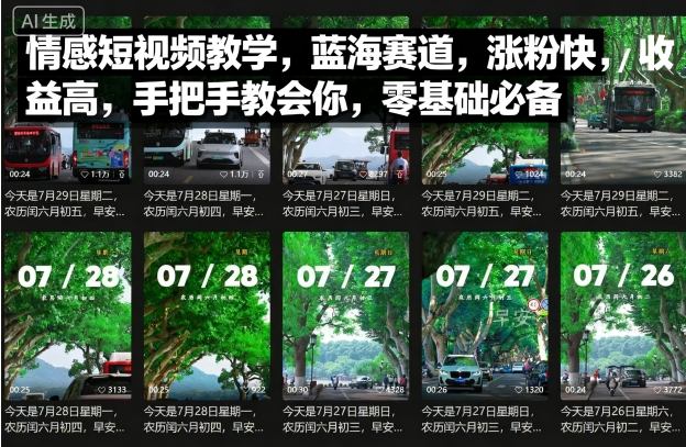 情感短视频教学，蓝海赛道，涨粉快，收益高，手把手教会你，零基础必备-爱找项目网