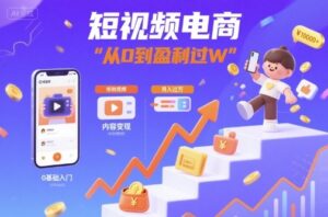 短视频电商：短视频变现从0到盈利过W-爱找项目网